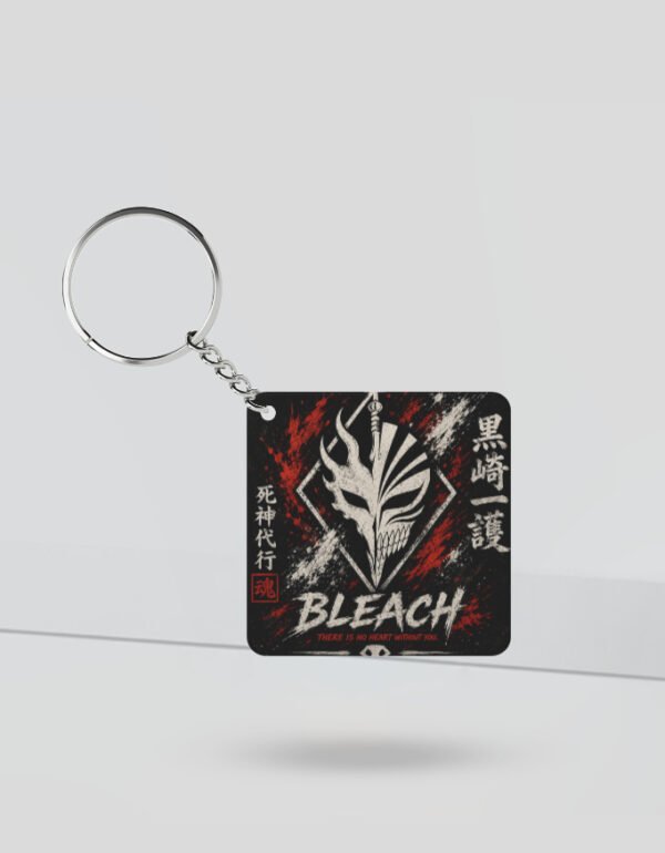 Ichigo Kurosaki Bleach Acrylic Keychain – Anime Fan Gift, Square Double-Sided Keyring