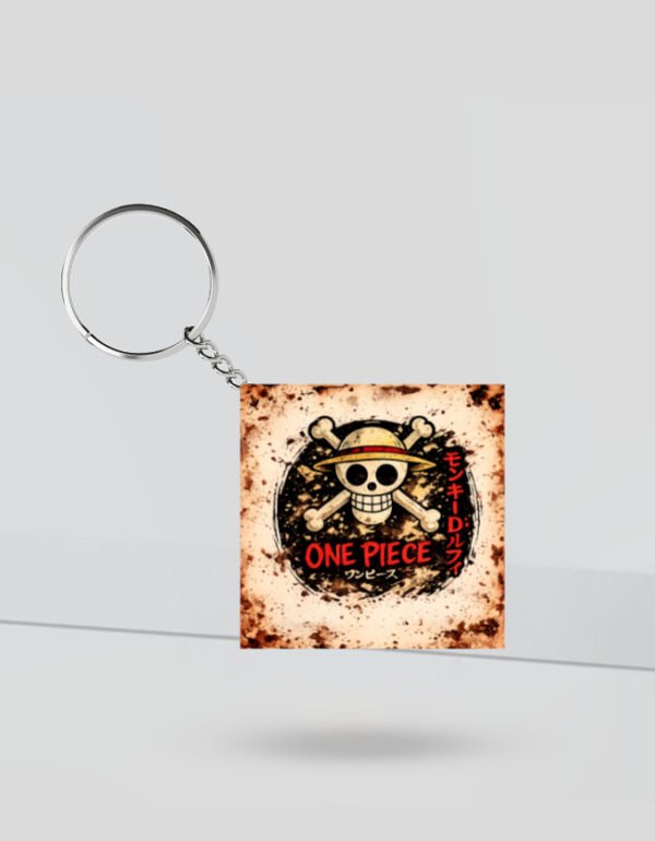 One Piece Monkey D. Luffy Acrylic Keychain – Anime Fan Gift, Square Double-Sided Keyring